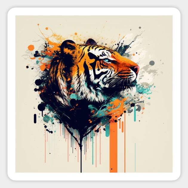 Tiger Tiger Sticker by n23tees